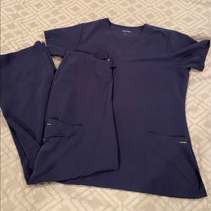 Set of Navy Jockey Scrubs
